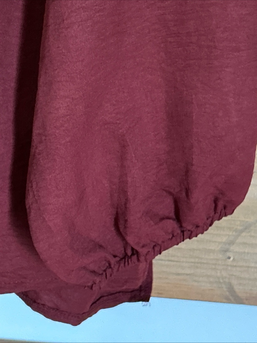 Shein Curve Burnt Rose Puff Elastic Sleeve Round Neck Buttons Women's Size 3X - Picture 5 of 10